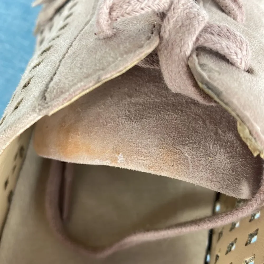 Vince Camuto VC Brellia Leather pale pink sneakers size 10 M